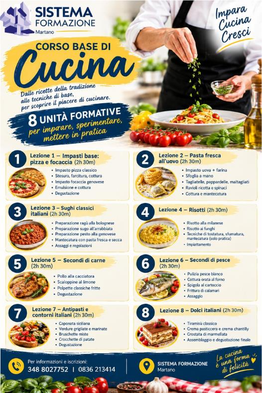 Corso base di cucina